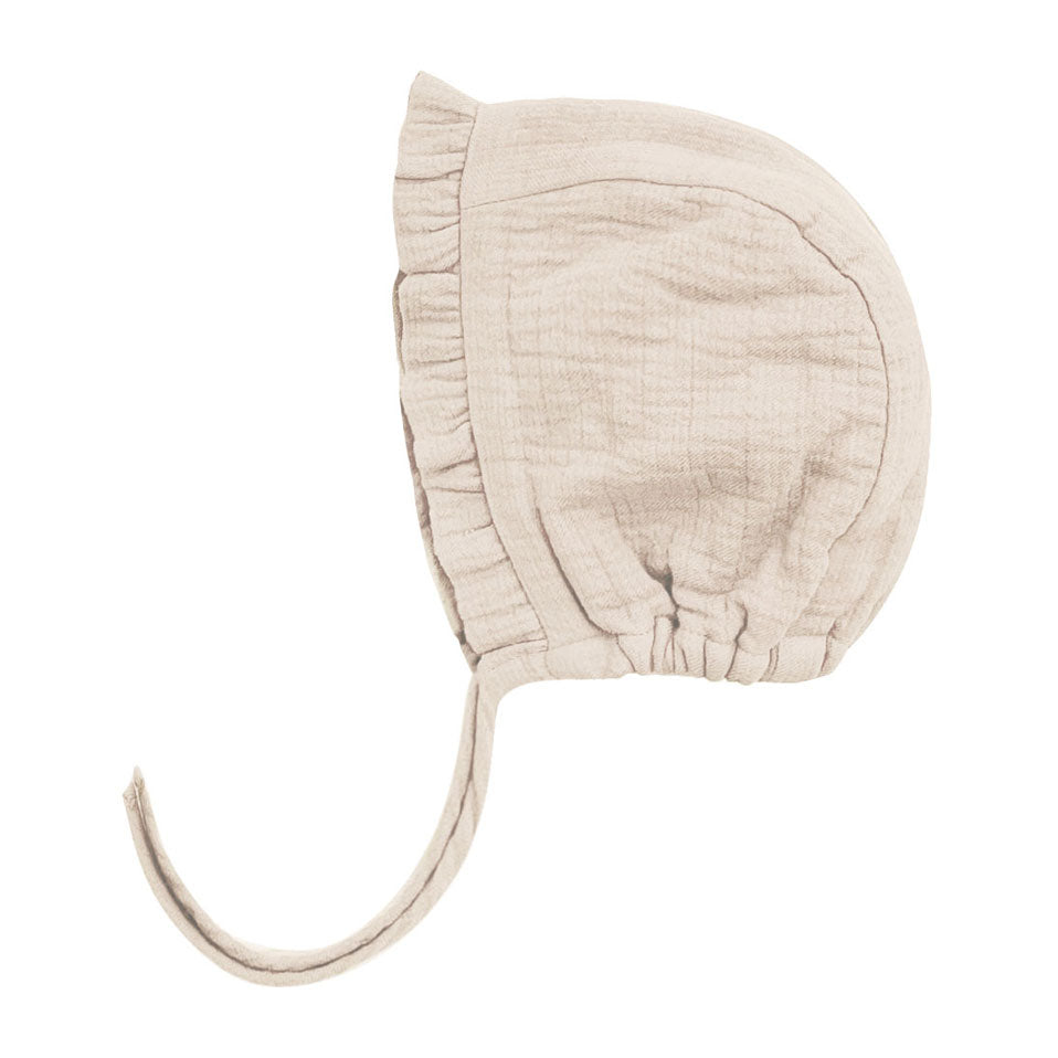 Quincy Mae Woven Ruffle Bonnet | Natural
