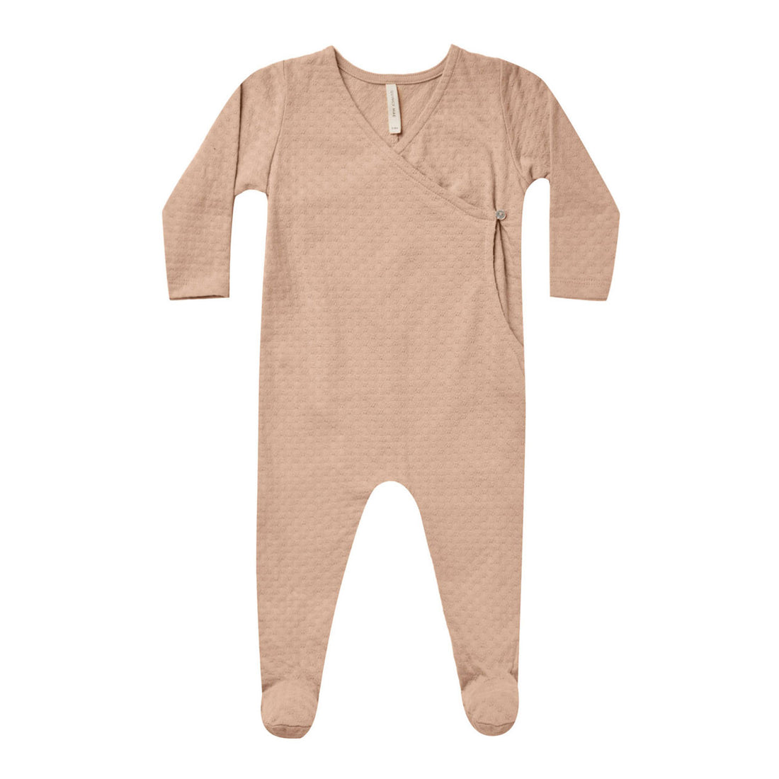 Quincy Mae Pointelle Wrap Footie | Blush