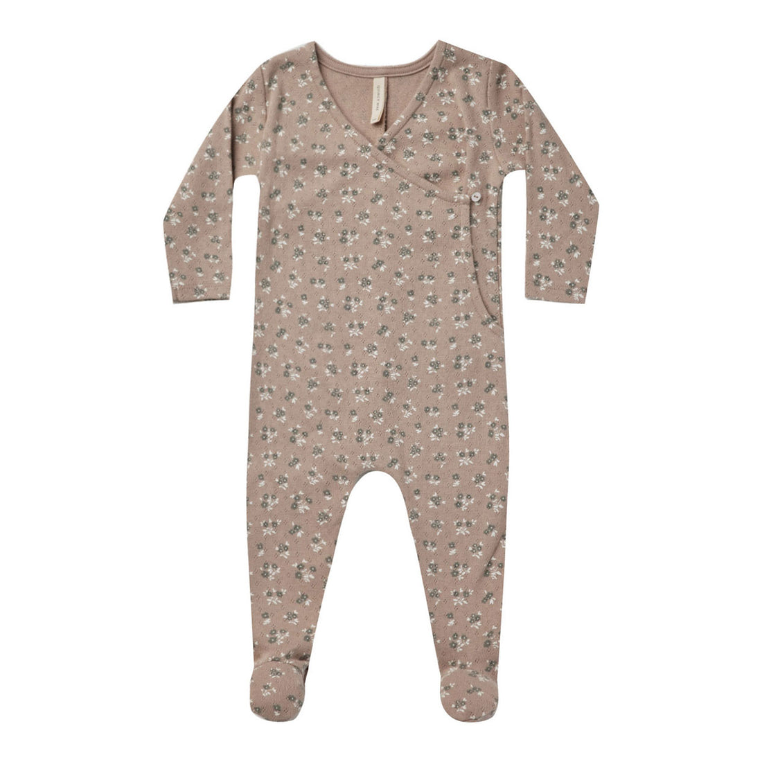 Quincy Mae Pointelle Wrap Footie | Truffle Floral