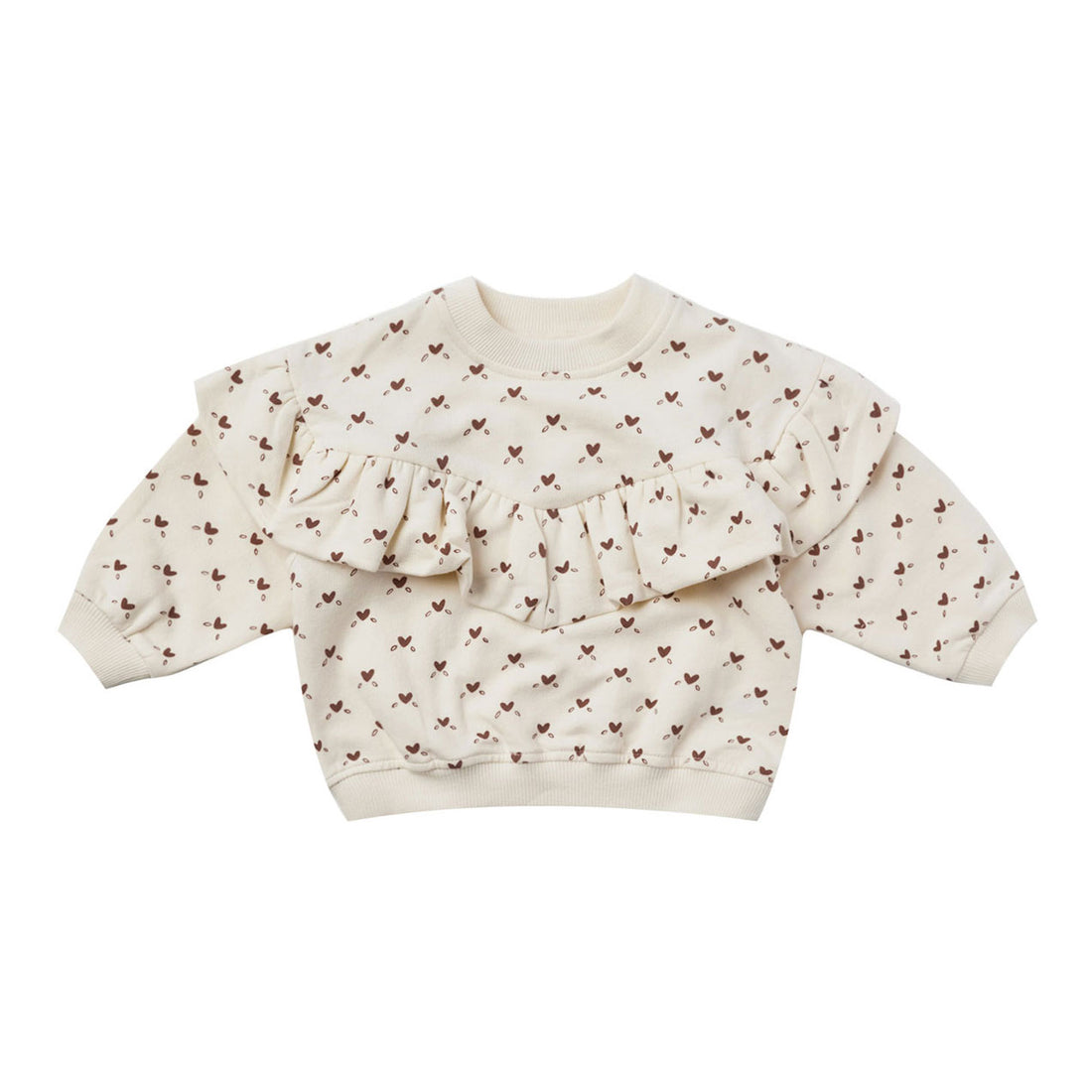 Quincy Mae Ruffle Fleece Sweatshirt | Hearts