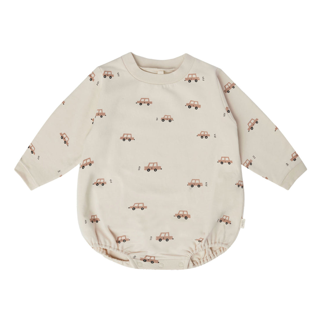 Quincy Mae Crewneck Bubble Romper | Cars