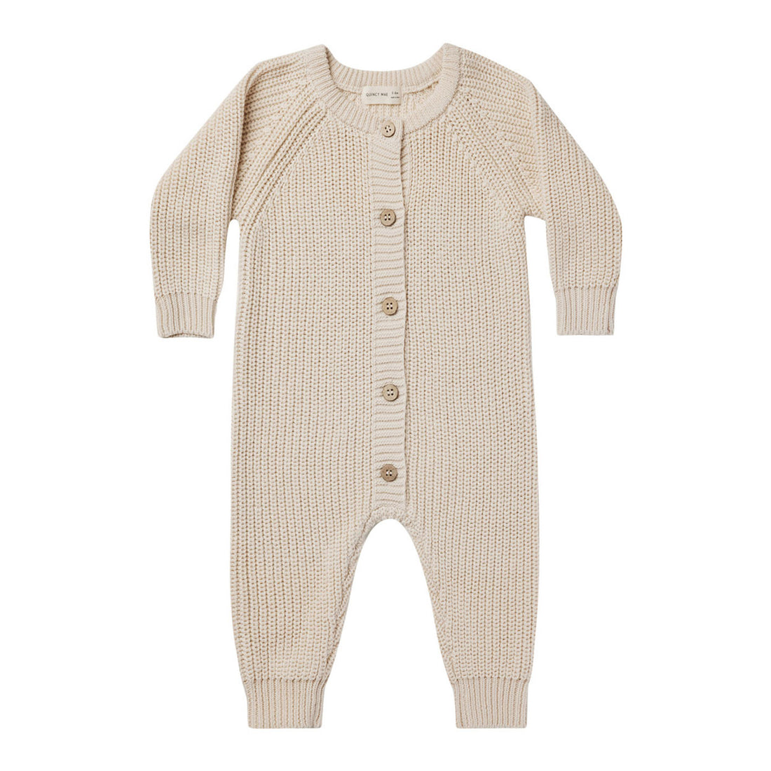 Quincy Mae Chunky Knit Jumpsuit | Natural