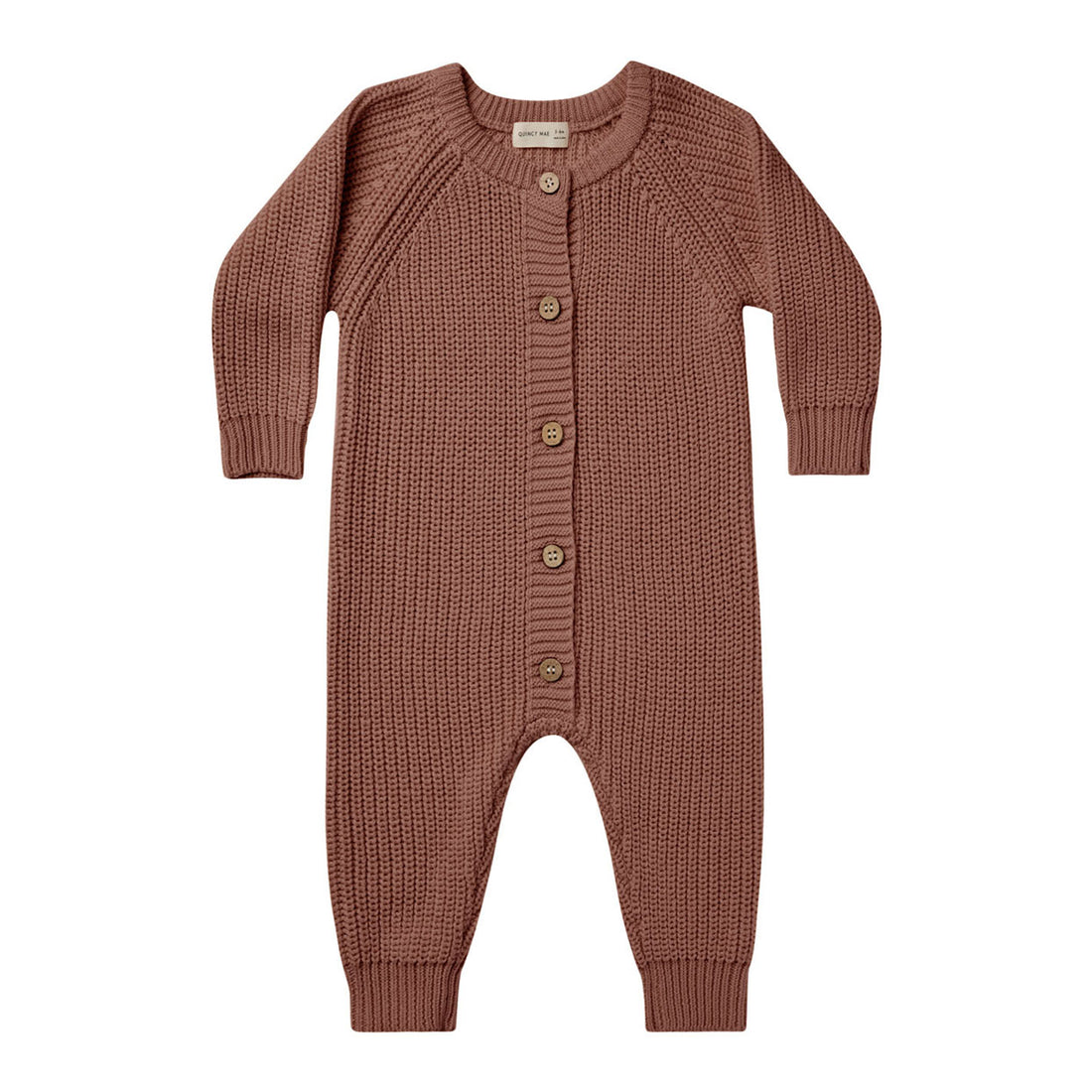 Quincy Mae Chunky Knit Jumpsuit | Pecan