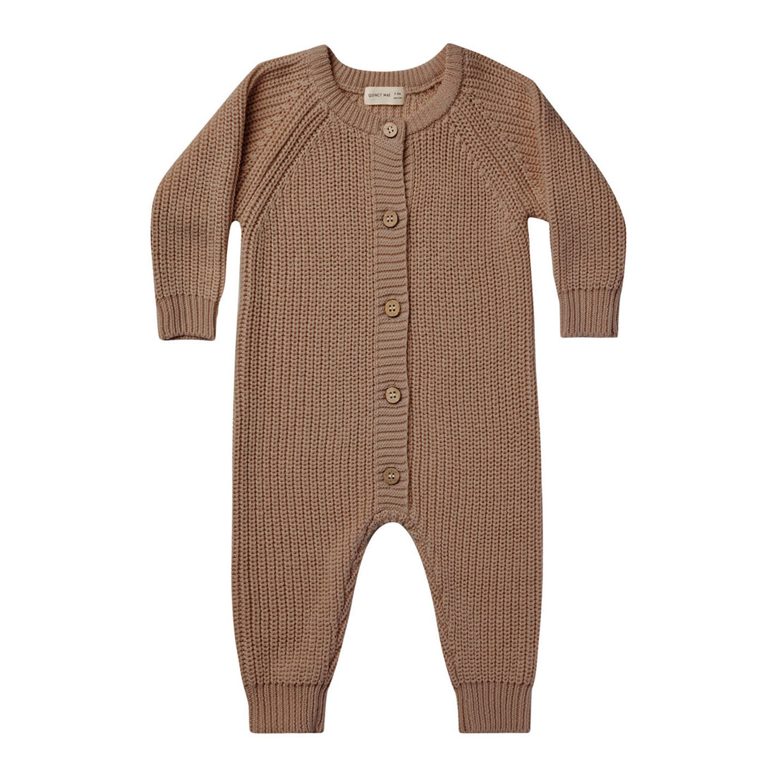 Quincy Mae Chunky Knit Jumpsuit | Cocoa