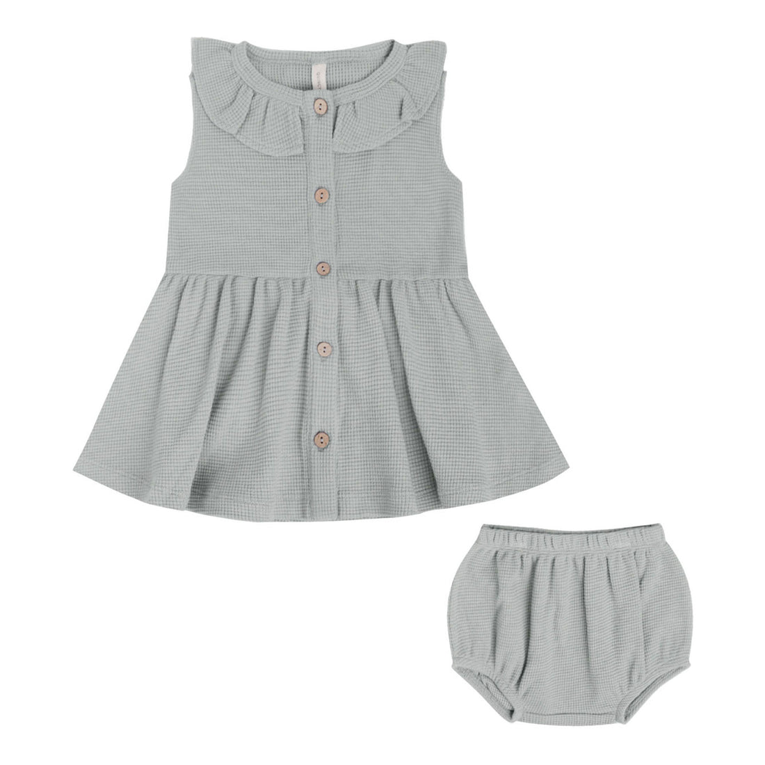 Quincy Mae Sky Waffle Collar Tank Dress