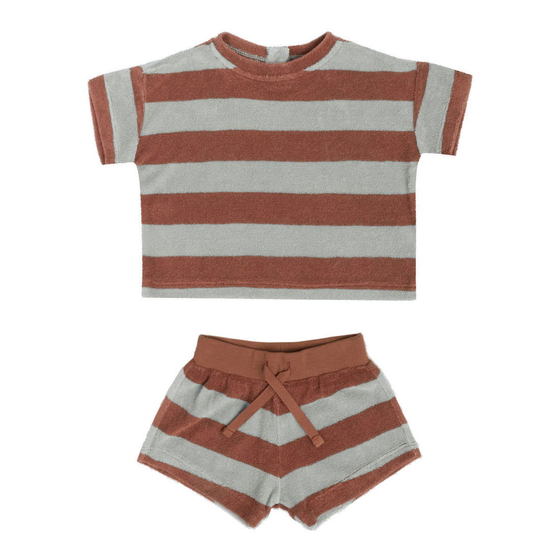 Quincy Mae Sienna + Sky Stripe Terry Tee & Shorts Set