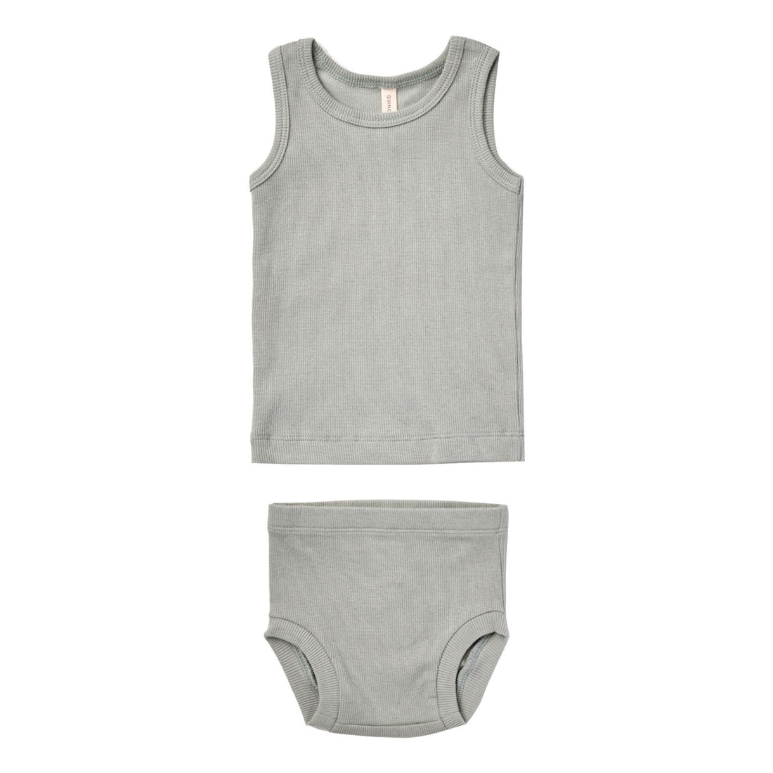 Quincy Mae Sky Ribbed Tank + Bloomer Set