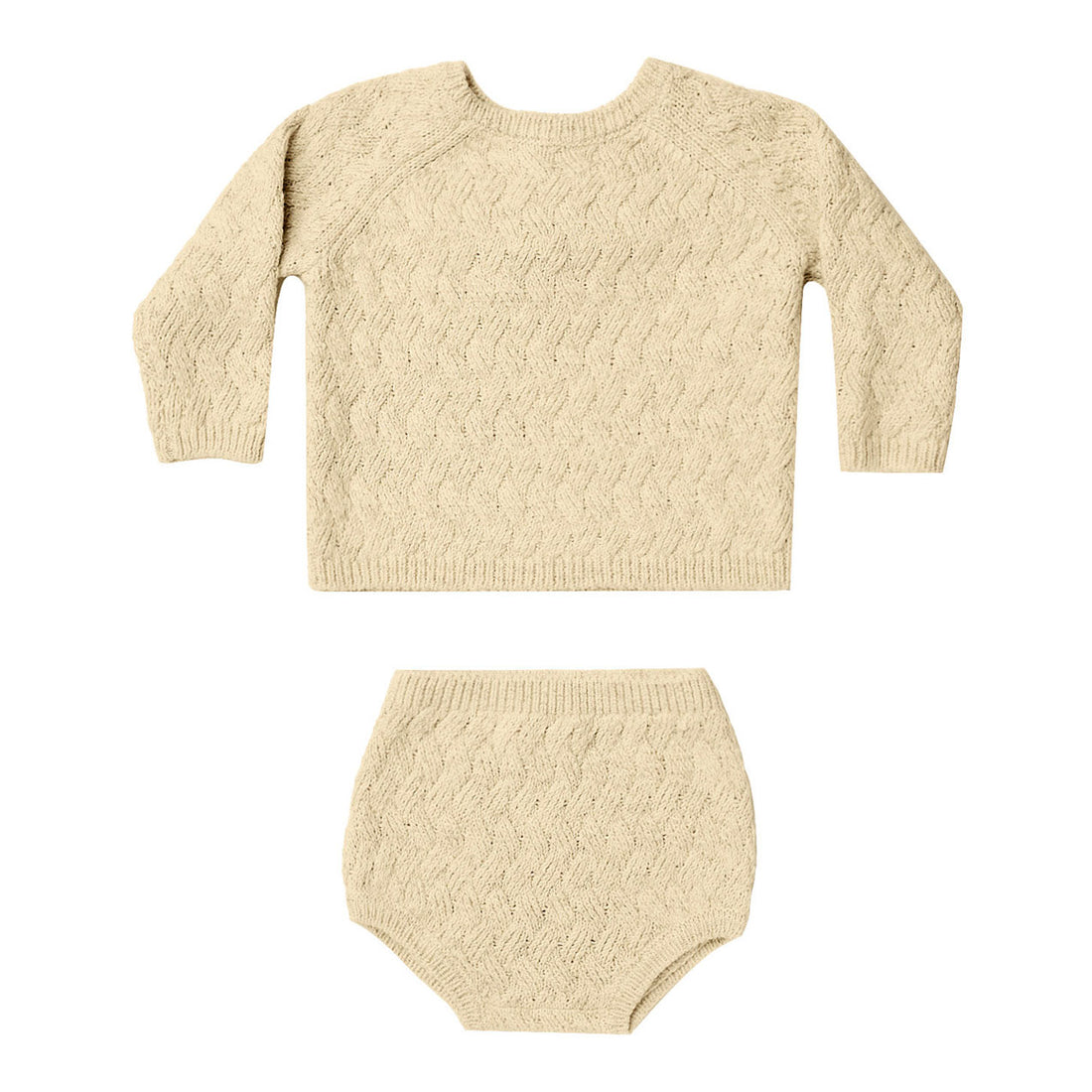 Quincy Mae Heathered Yellow Mira Knit Set