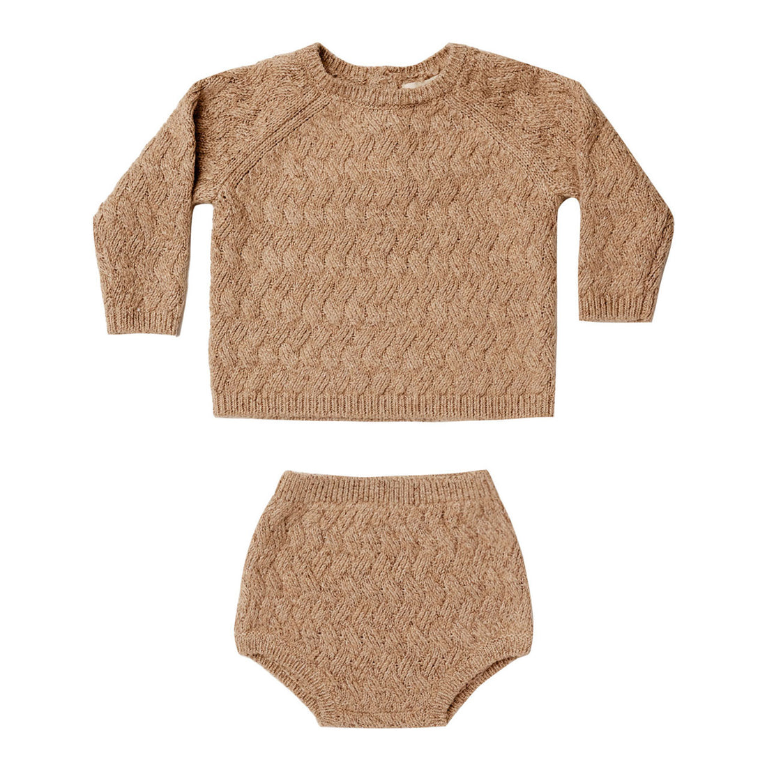 Quincy Mae Heathered Apricot Mira Knit Set