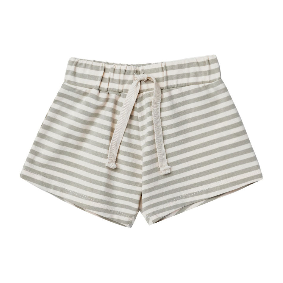 Quincy Mae Jersey Short | Pistachio Stripe