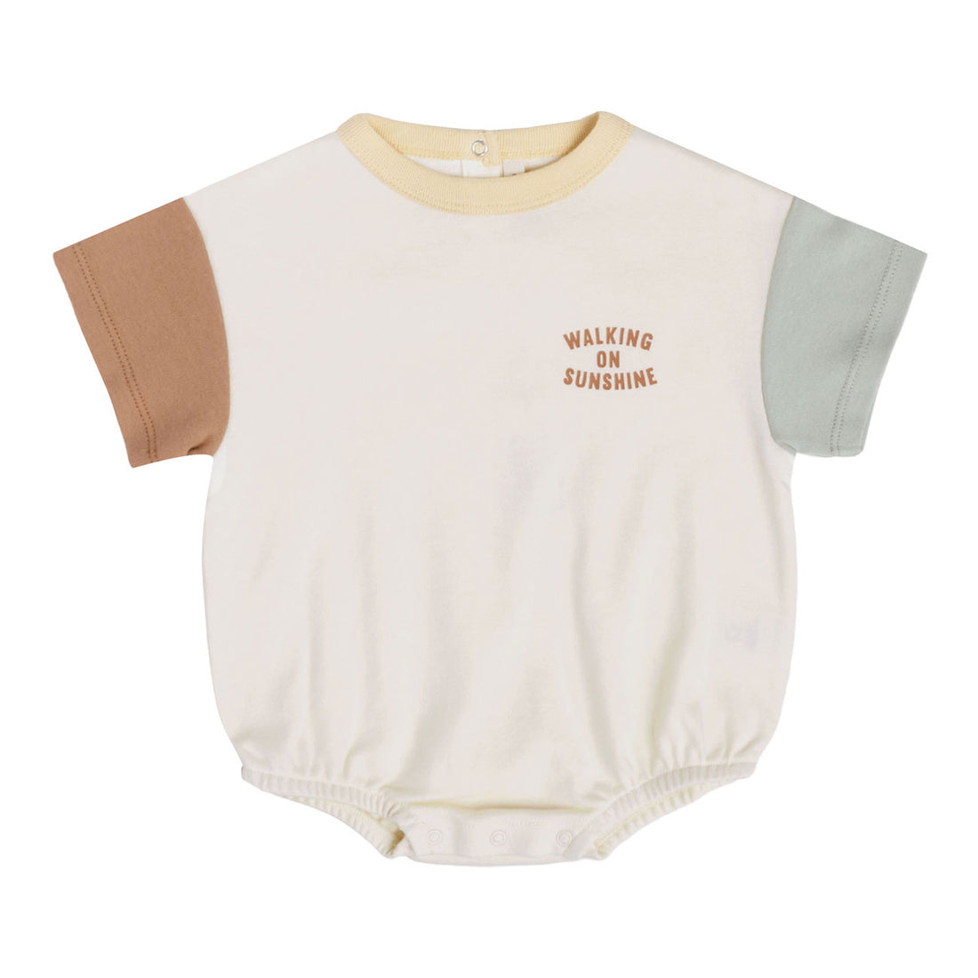 Quincy Mae Relaxed Bubble Romper | Color Block