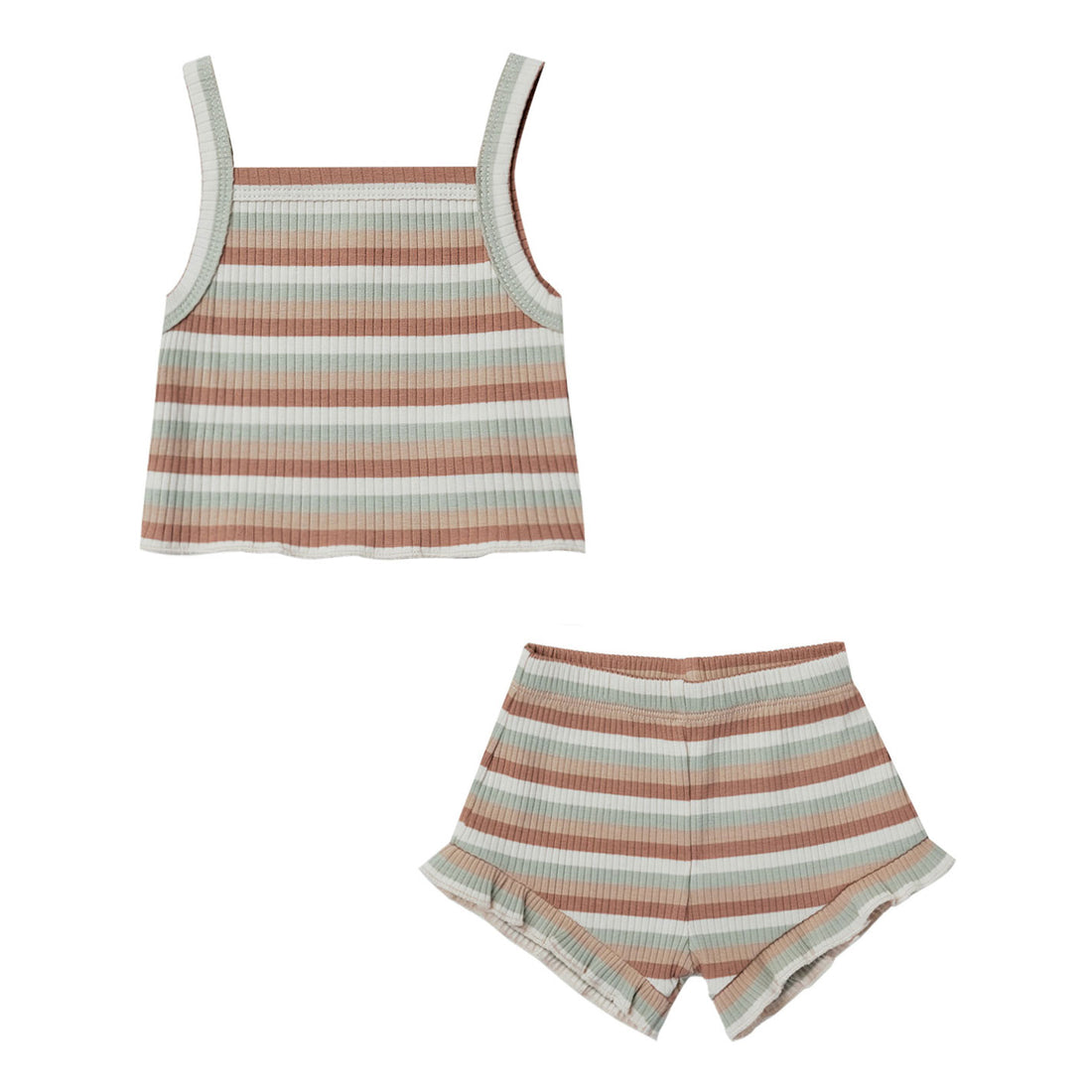 Quincy Mae Evie Tank And Shortie Set | Summer Stripe