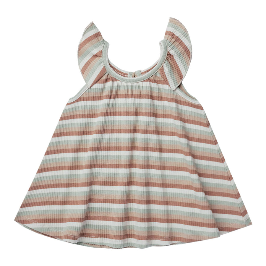 Quincy Mae Ruffle Swing Dress | Summer Stripe