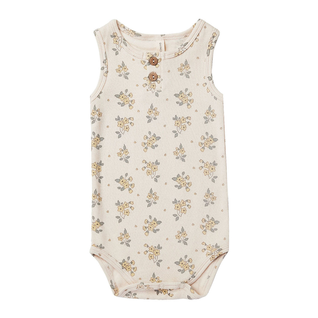 Quincy Mae Sleeveless Henley Bodysuit | Daisy Fields