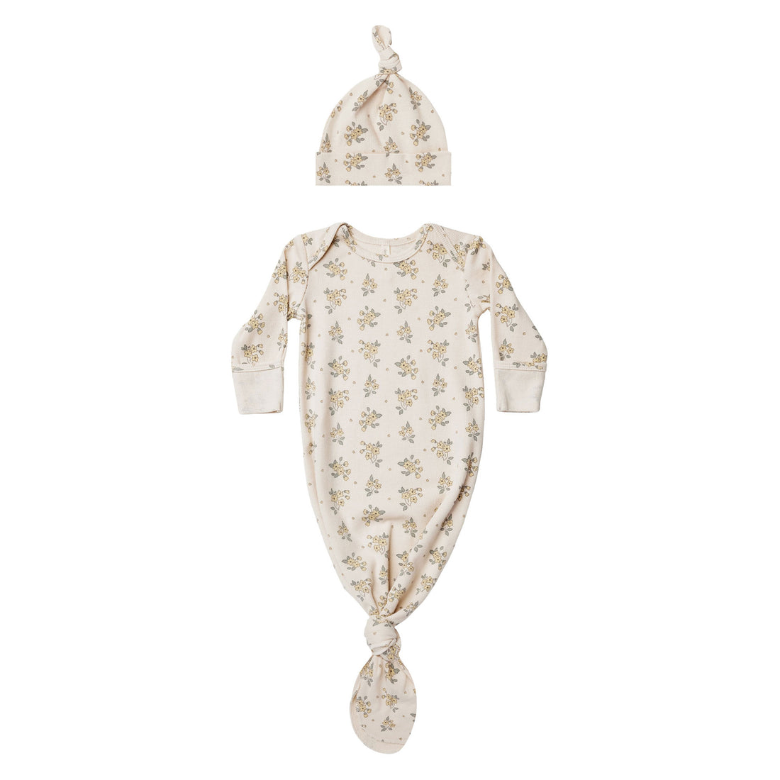 Quincy Mae Knotted Baby Gown & Hat Set | Daisy Fields