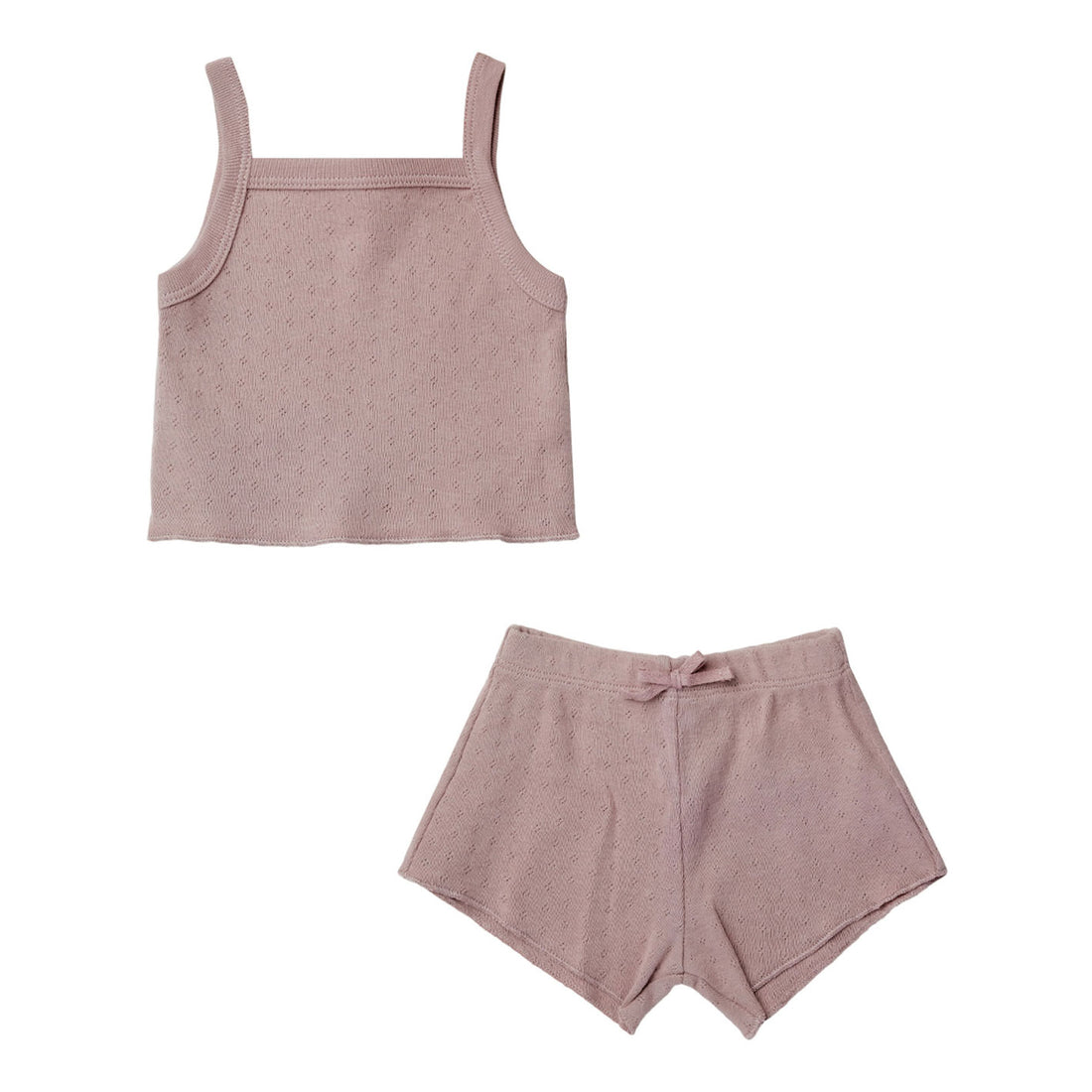Quincy Mae Pointelle Tank + Shortie Set | Lilac