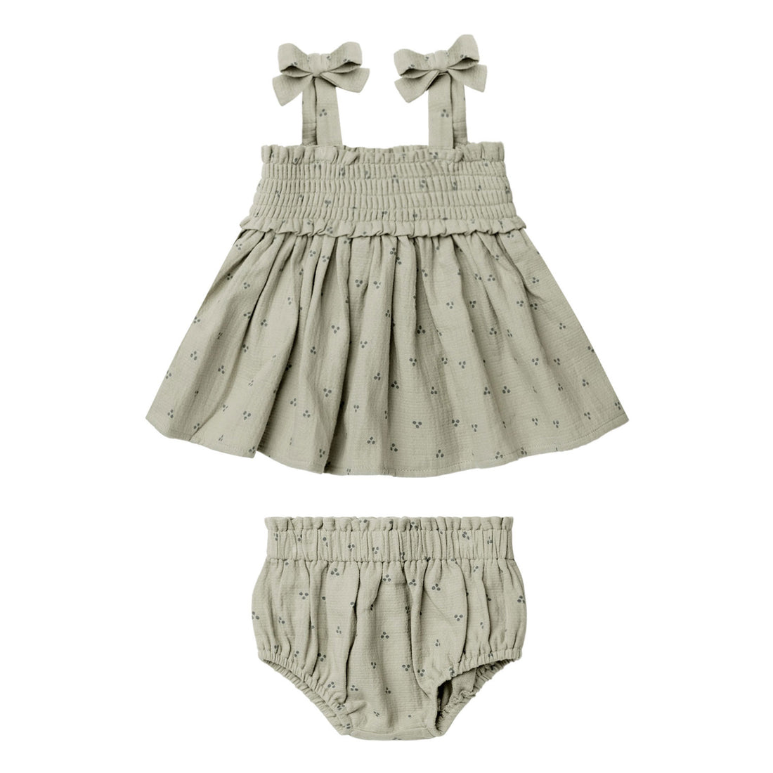 Quincy Mae Mae Smocked Top + Bloomer Set | Dotty