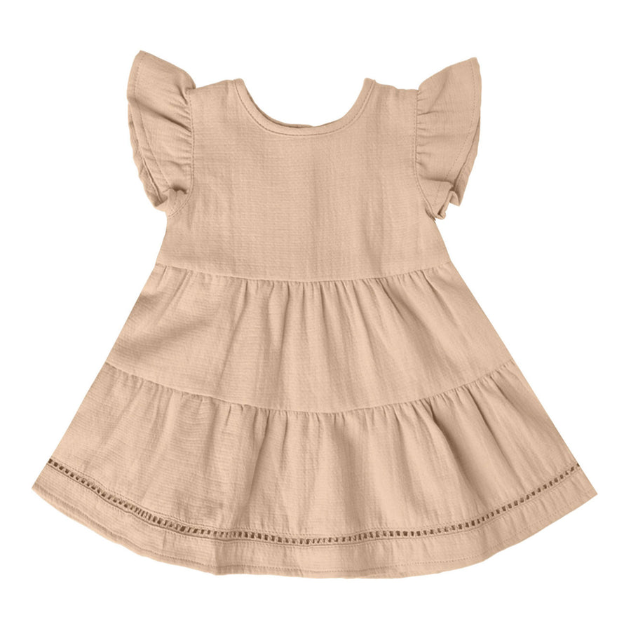 Quincy Mae Lily Dress + Bloomer Set - Apricot Quincy Mae Lily Dress + Bloomer Set - Apricot