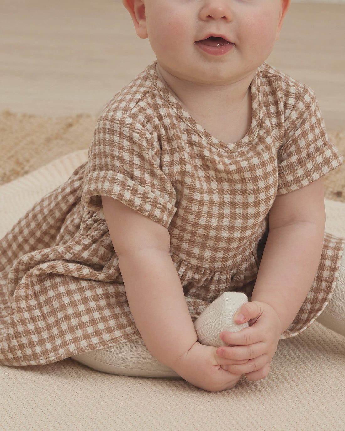 Quincy Mae Brielle Dress | Cocoa Gingham