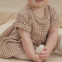 Quincy Mae Brielle Dress | Cocoa Gingham