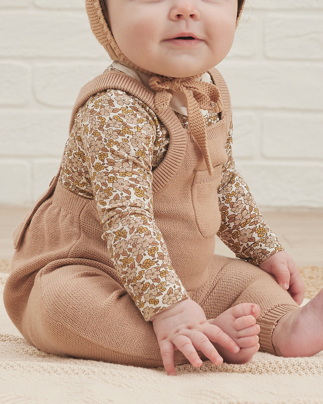 Quincy Mae Knit Overall | Blush