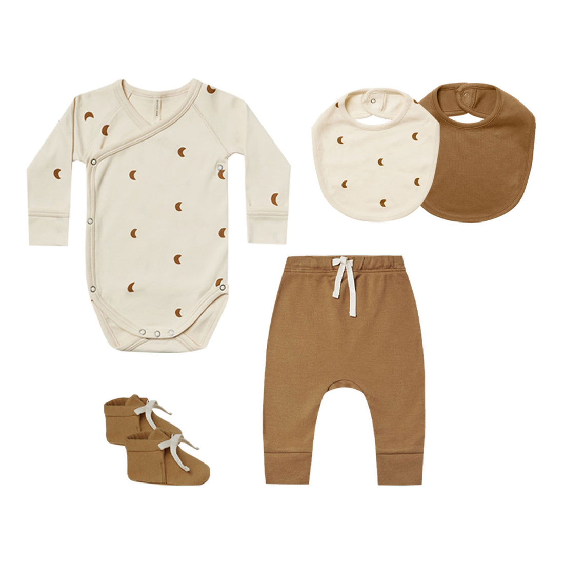Quincy Mae Baby Gift Set-Walnut / Moons