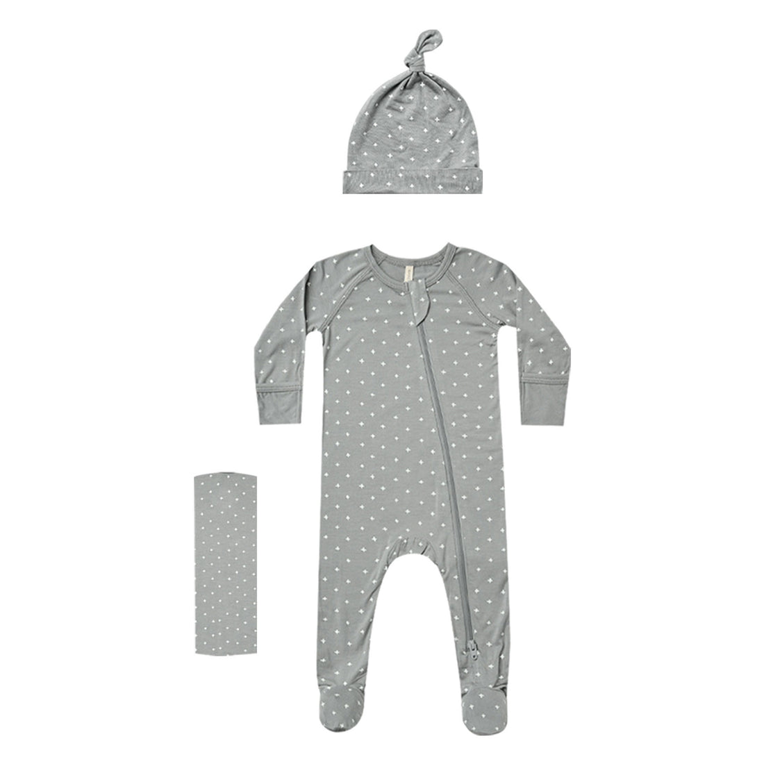 Quincy Mae Bamboo Layette Set-Criss Cross