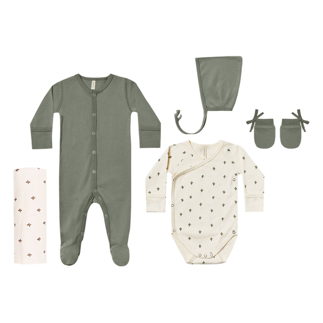 Quincy Mae Essentials Set-Basil / Ivory