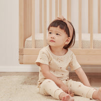 Quincy Mae Pointelle Legging | Ditsy Clay