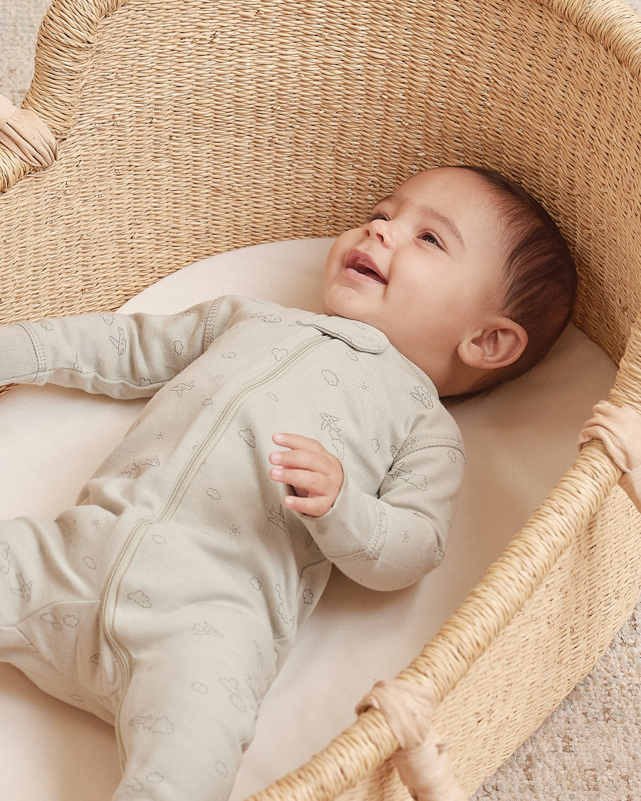 Quincy Mae Zip Longsleeve Sleeper | Airplanes