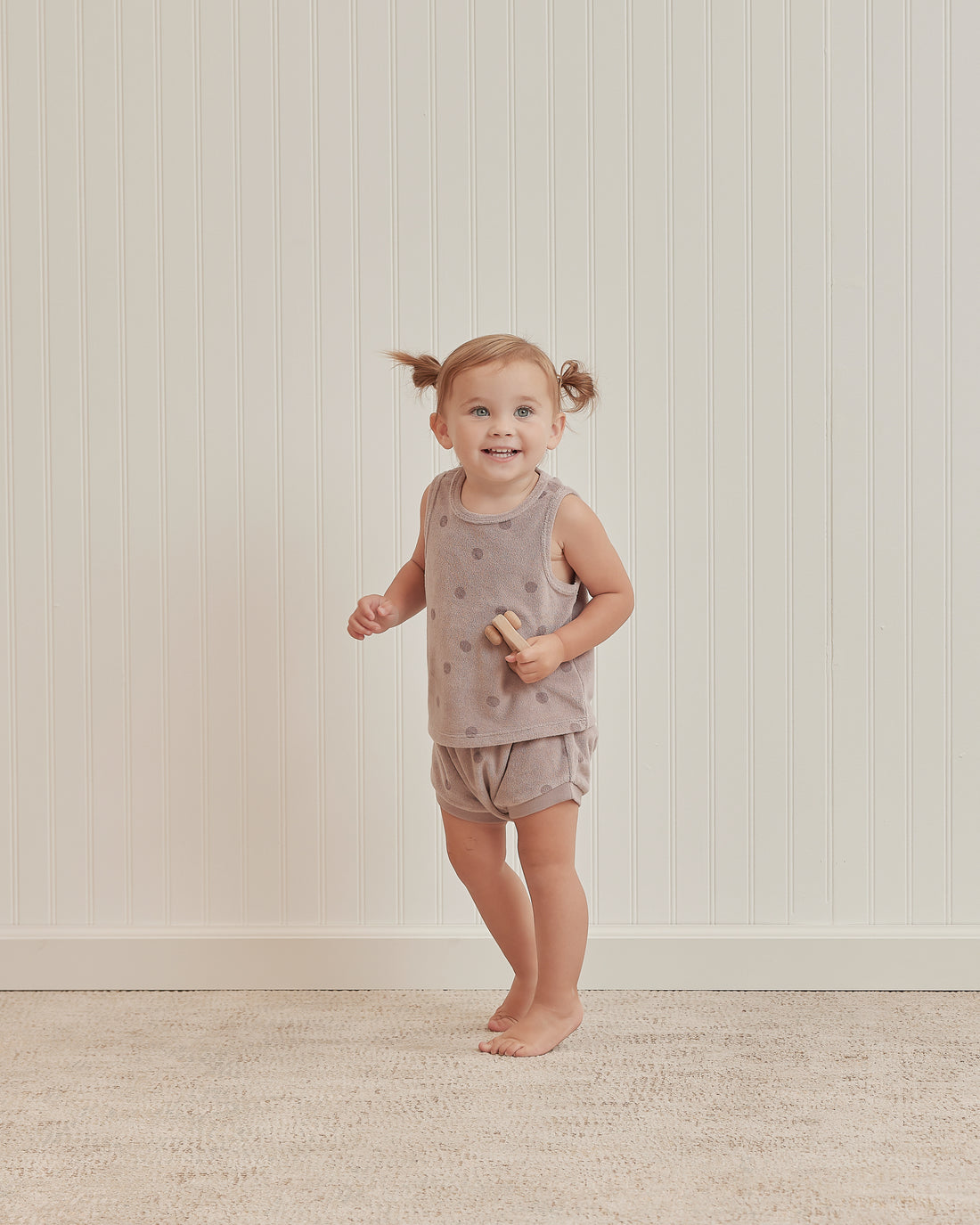 Quincy Mae Terry Tank Set | Dots