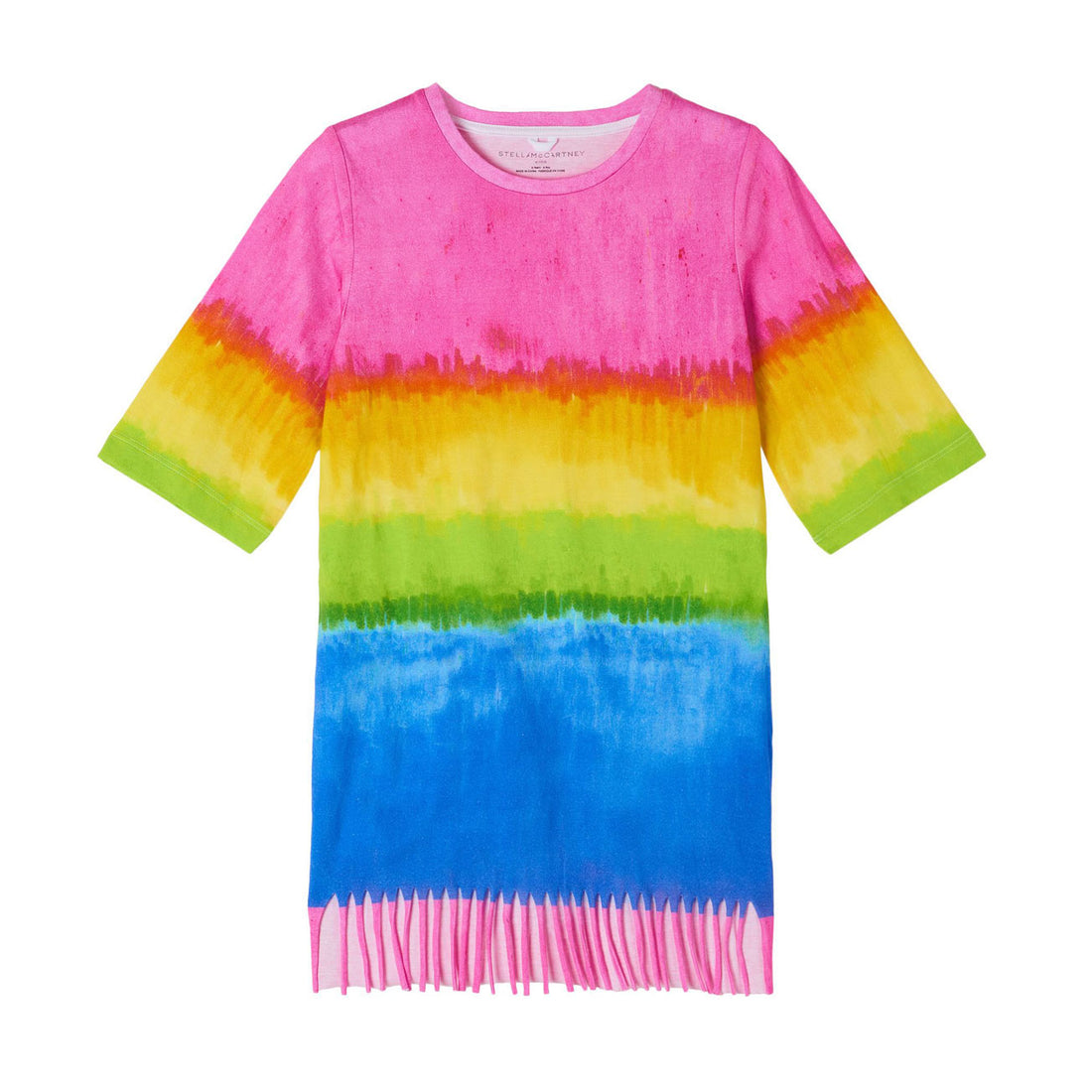 Stella McCartney Rainbow Jersey Fringe Dress