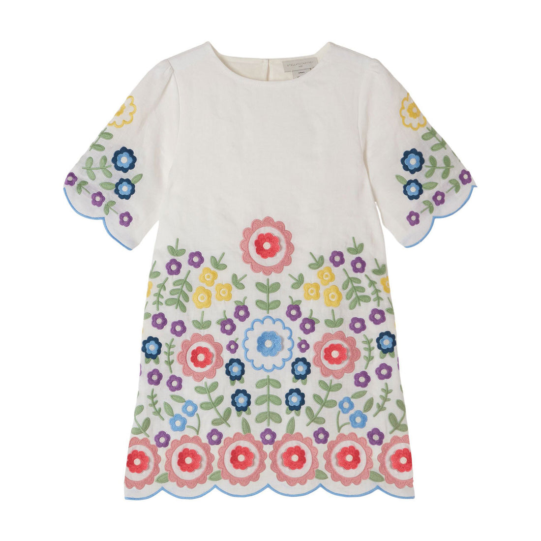 Stella McCartney Multicolored Flower Embroidery Dress