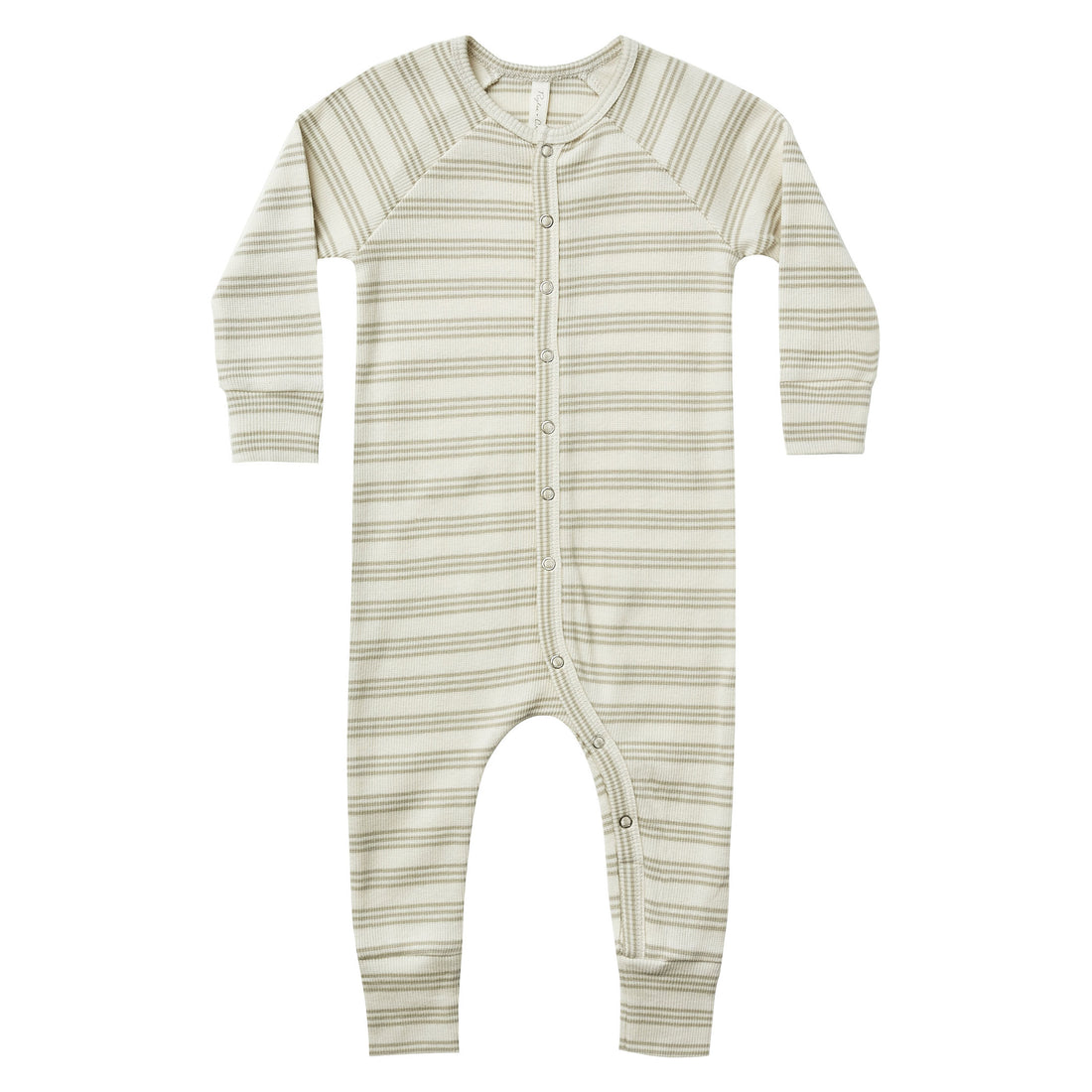 Rylee and Cru Agave-Stripe Agave Stripe Ribbed Longjohn Pajamas