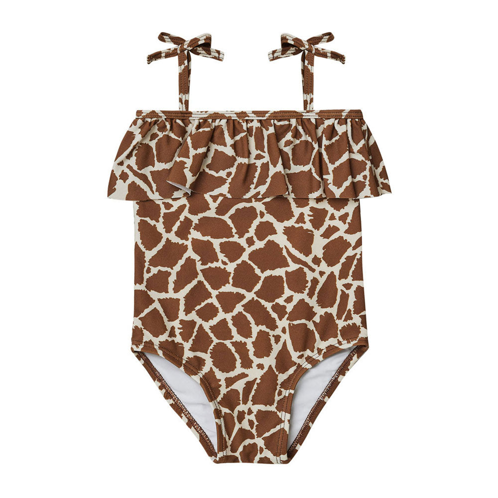 Rylee and Cru  Giraffe Spots Ruffle One-Piece