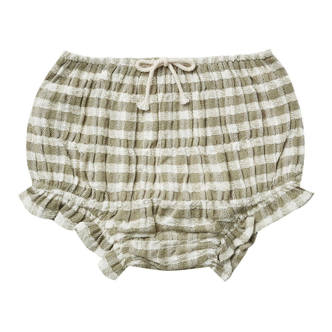 Rylee and Cru Olive Gingham Flutter Bloomer