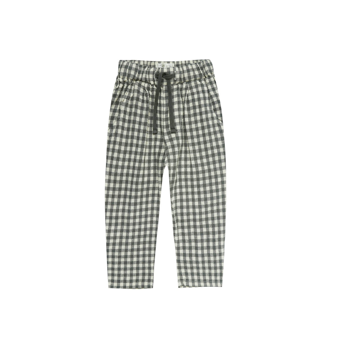 Rylee and Cru Ethan Trouser || Marine Gingham