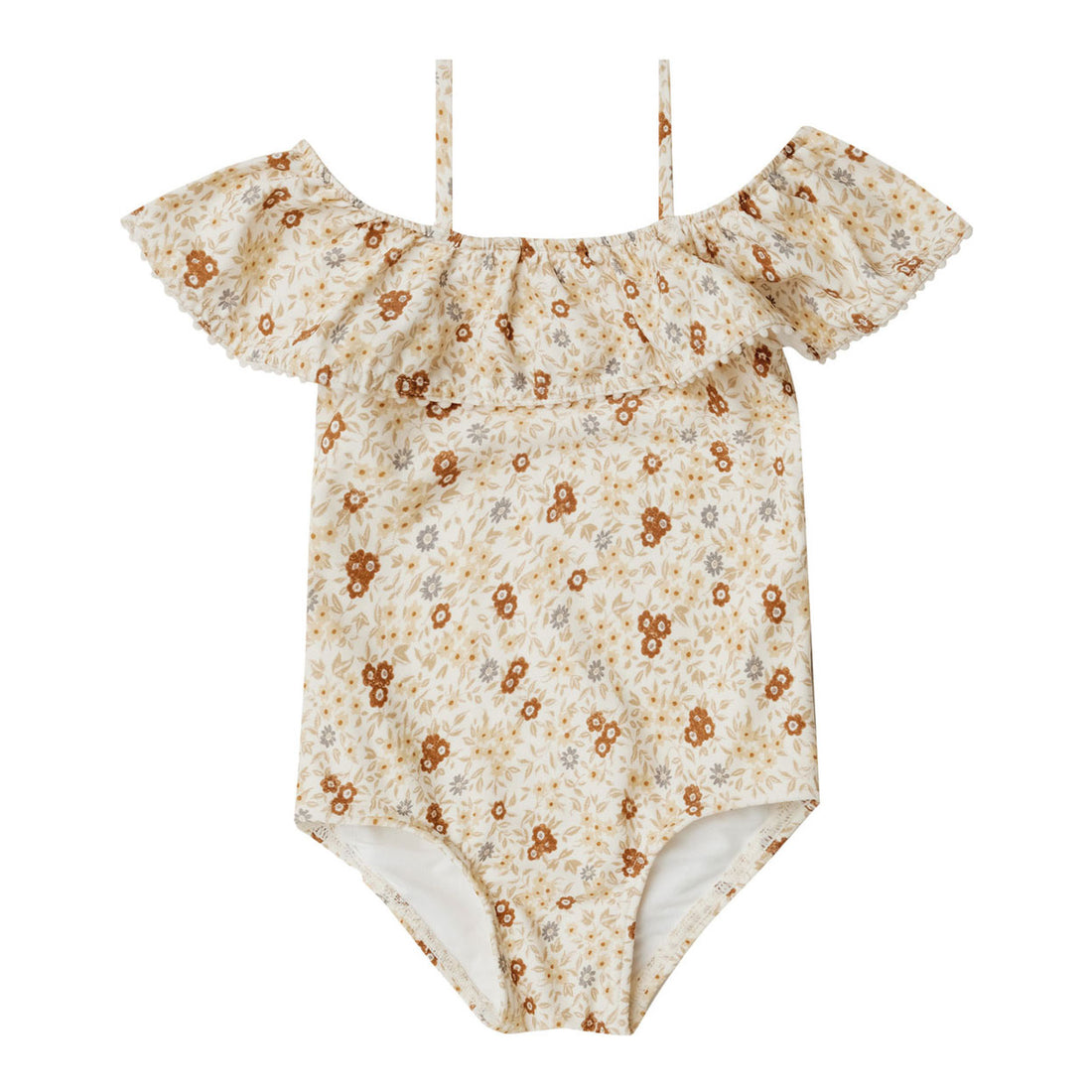 Rylee and Cru Flower Field Off-The-Shoulder One-Piece
