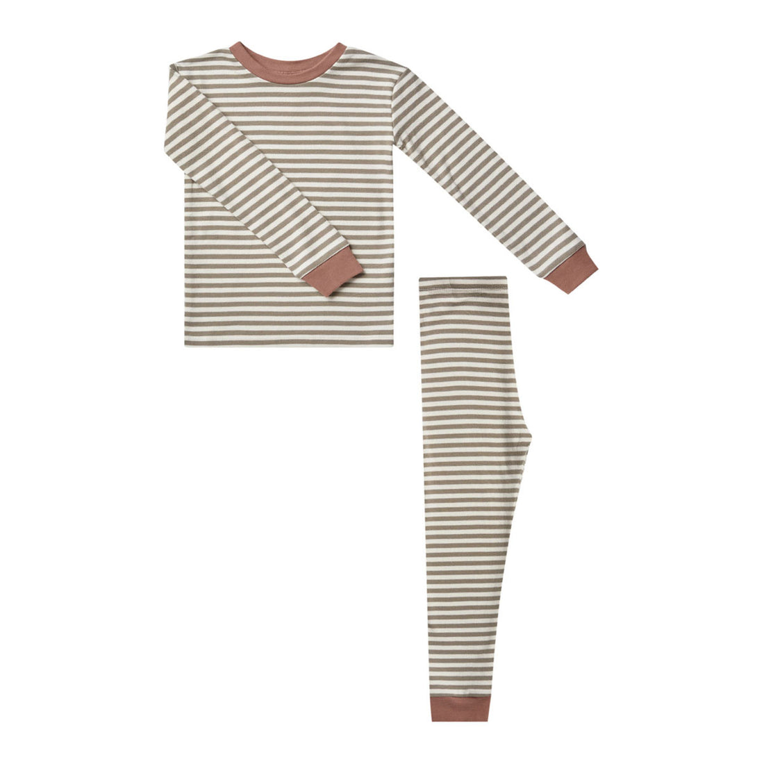 Rylee and Cru Holiday Stripe Organic Pajama Set