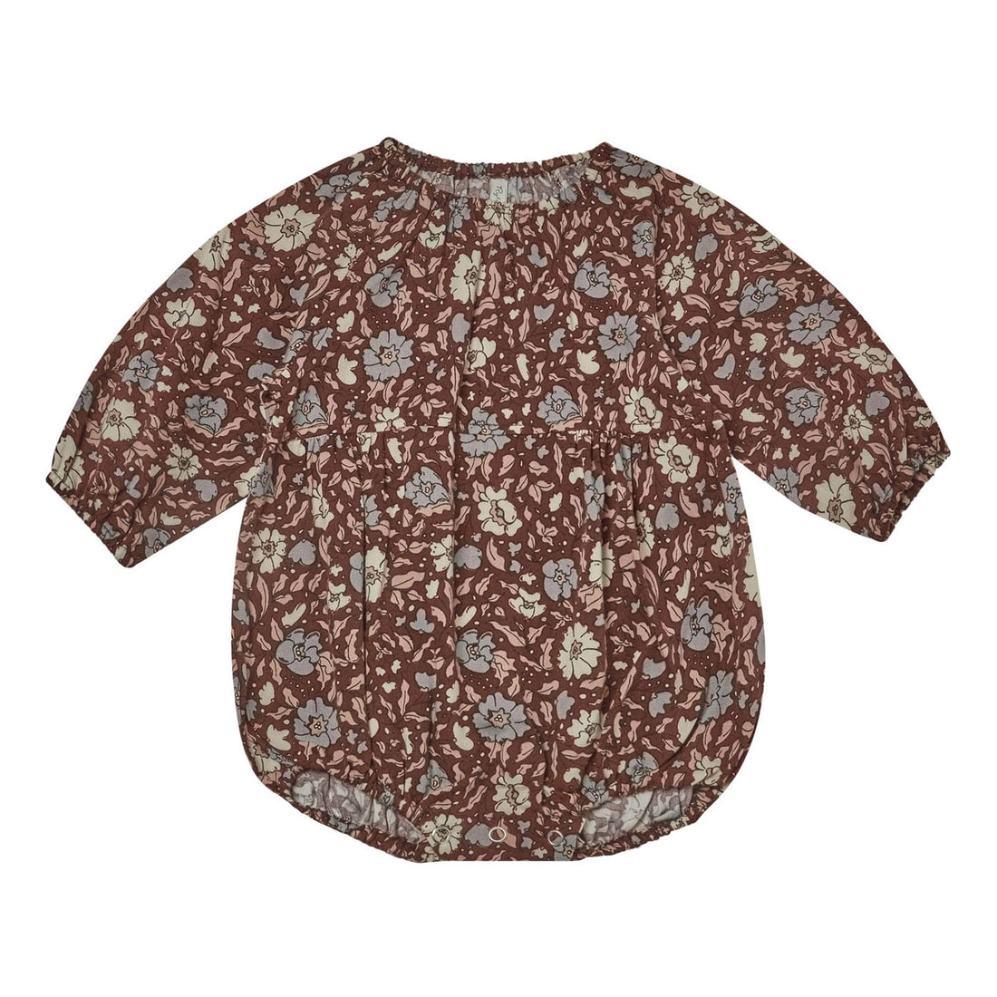 Rylee and Cru  Long Sleeve Bubble Romper|Holiday Bloom