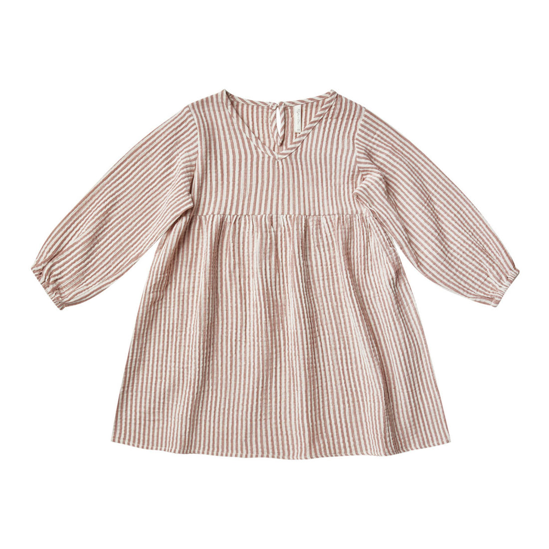 Rylee and Cru Wine Stripe V-Neck Babydoll Dress