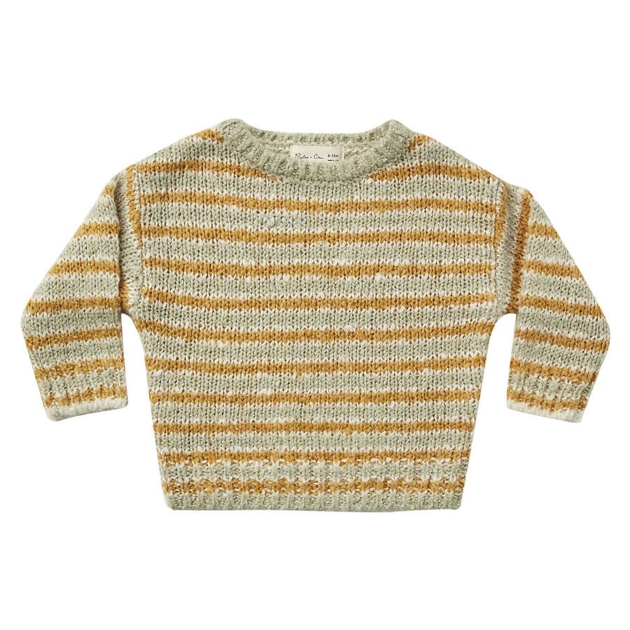 Rylee and Cru Agave/Gold Stripe Aspen Sweater
