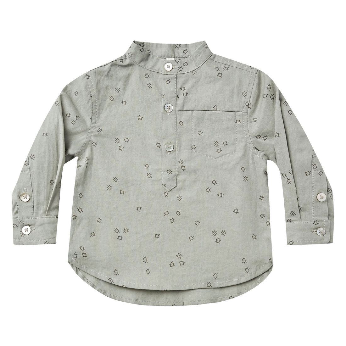 Rylee and Cru Blue-Fog Bandana Mason Shirt