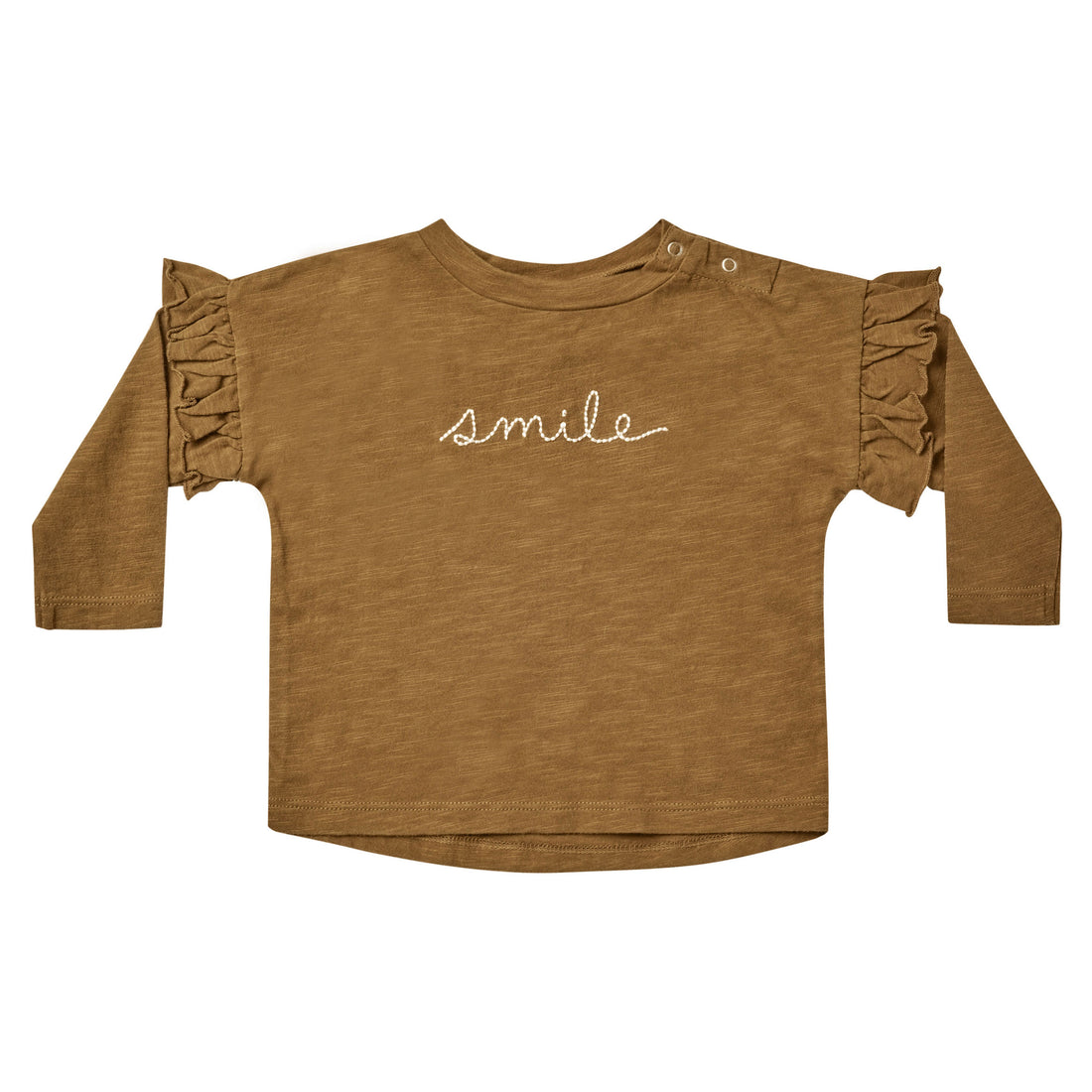 Rylee and Cru Ruffle Long Sleeve Tee || Smile