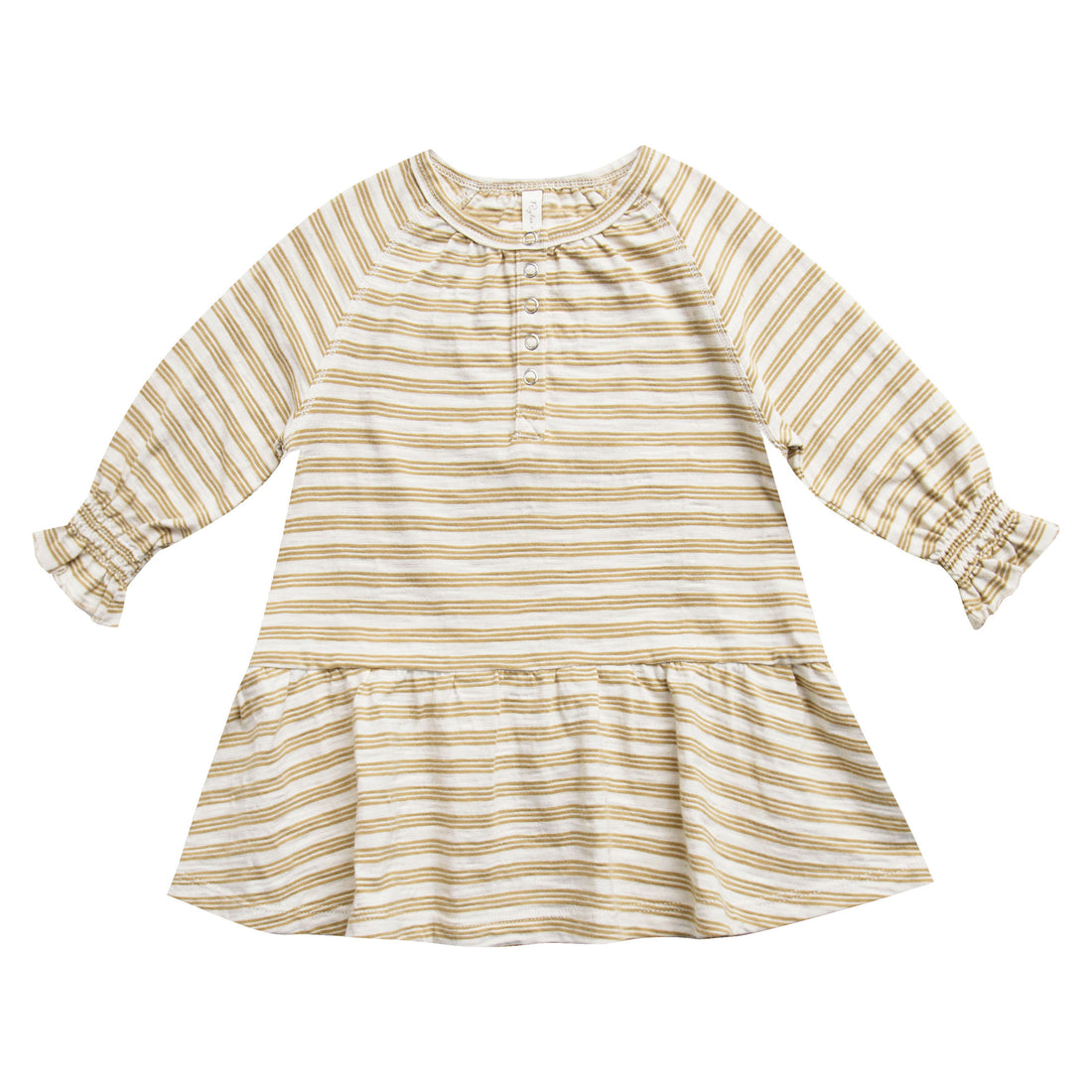 Rylee and Cru Ivory Gold Stripe Swing Dress