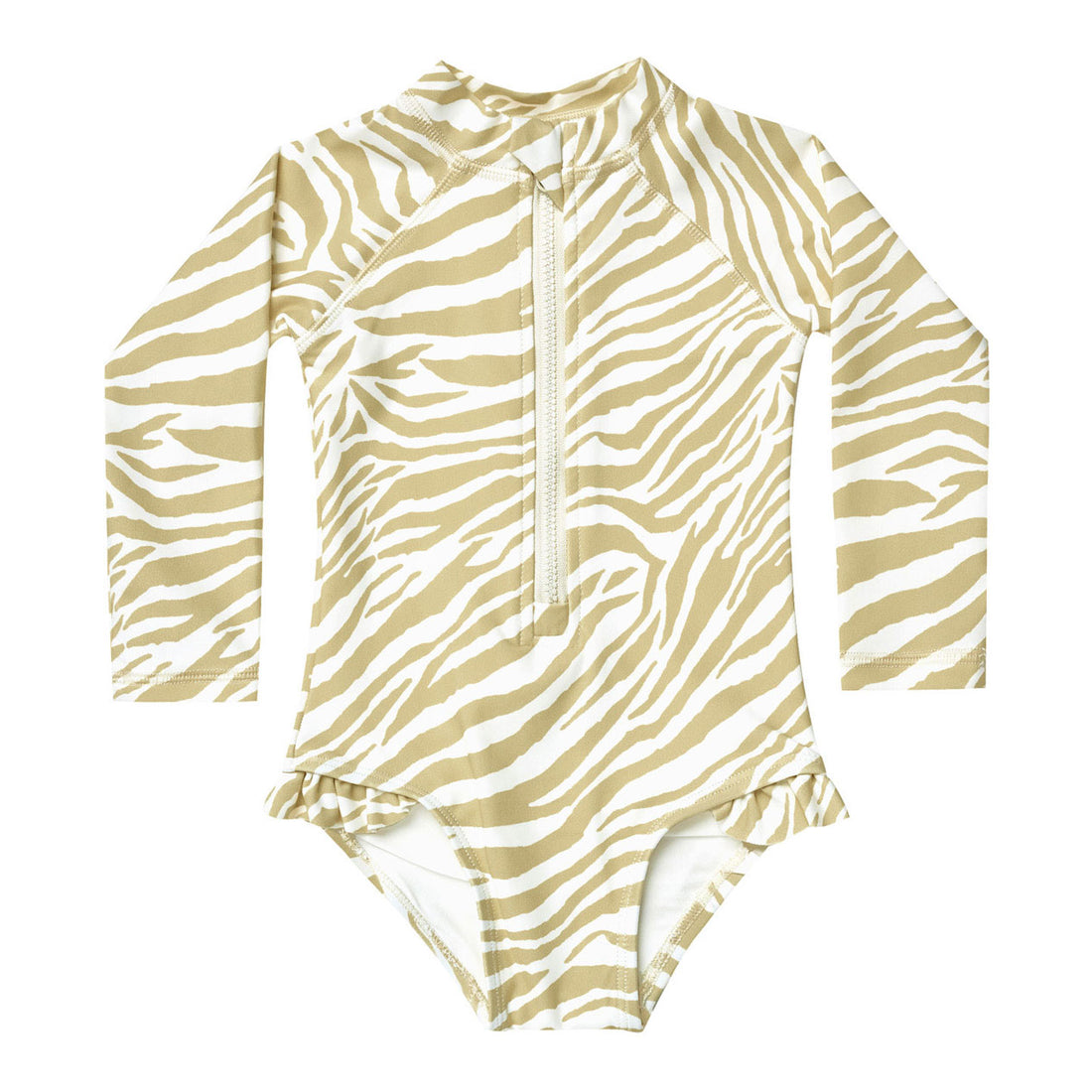 Rylee and Cru Zebra Rash Guard One-Piece