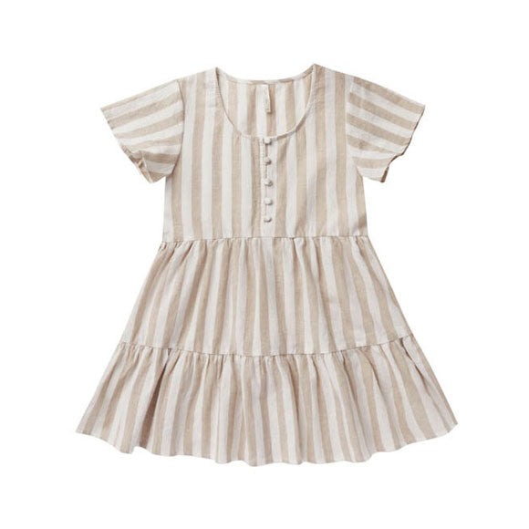 Rylee and Cru Dolly Dress | Grey Stripe