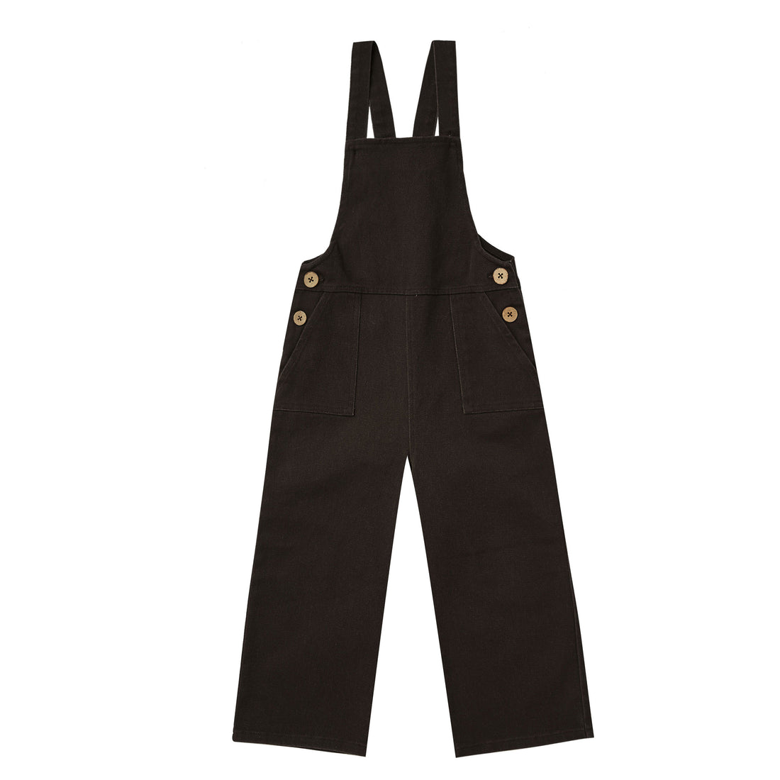 Rylee and Cru Vintage-Black Vintage Black Wide Leg Overalls