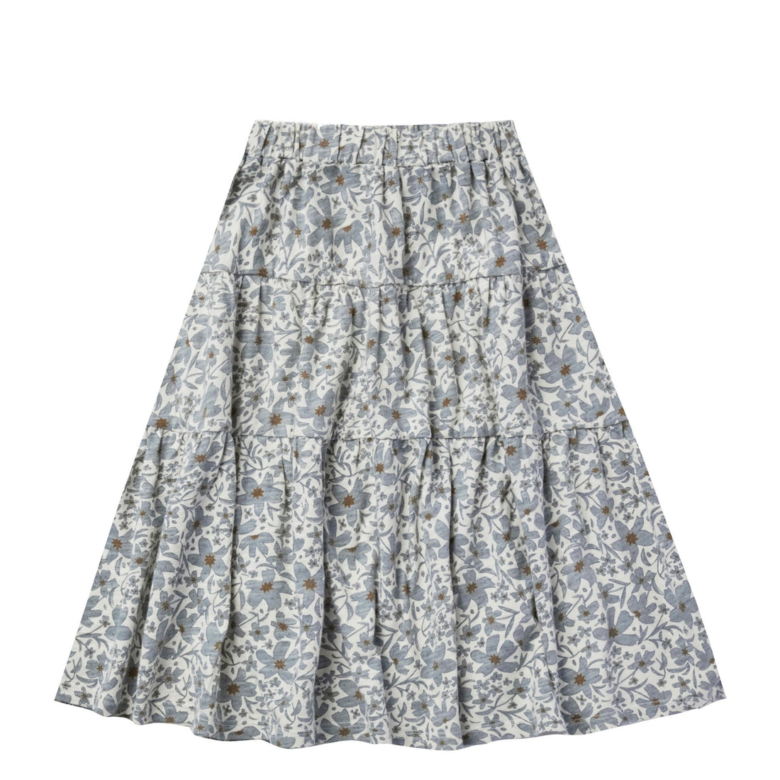 Rylee and Cru Tiered Midi Skirt || Georgia Blue Floral