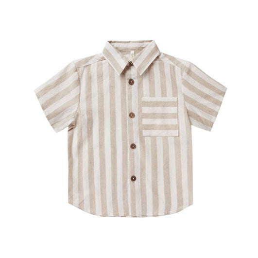 Rylee and Cru Collared Shirt | Grey Stripe